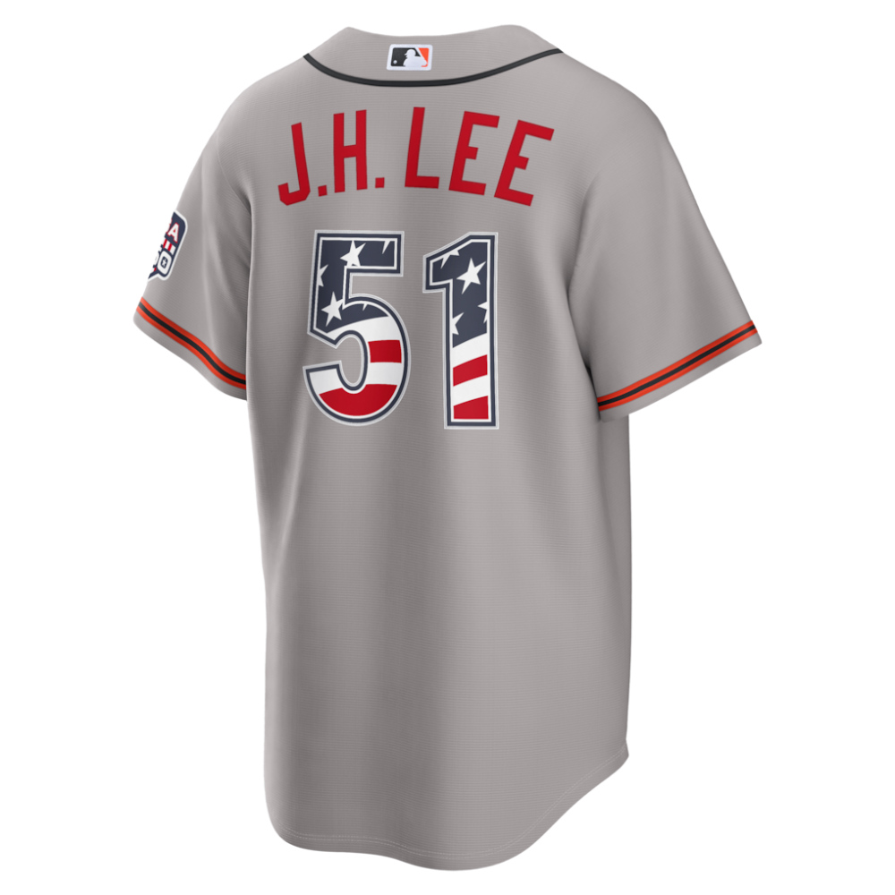 Jung Hoo Lee San Francisco Giants USA 250 Fourth of July Road Stadium Jersey - Gray-Pro Kit Vault | Brand New 26/27 Sports Jerseys